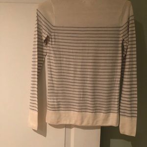Club Monaco striped grey and creme sweater